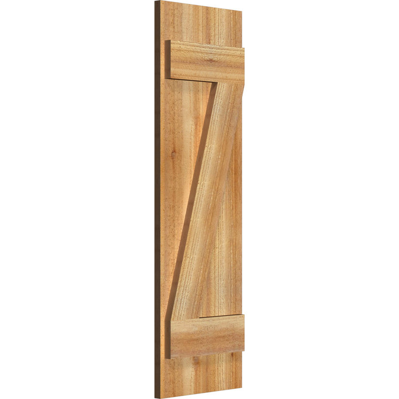 TimberCraft 5 3/8 "planches jointes avec n-lattes avec barre en Z, cèdre rouge de l'Ouest (par paire), 10 3/4 po, 35 po