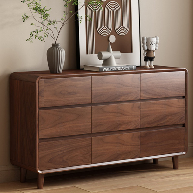 Armoire d'entrée moderne en bois d'hévéa simple
