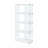Hulo Accent Bookshelf, 5 Tier Storage, 59 Inch, Clear Glass, White