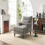 Chaise moderne d'appoint de style moderne, idéale pour la détente, rembourrée en tissu et recouverte de tissu pour les loisirs intérieurs