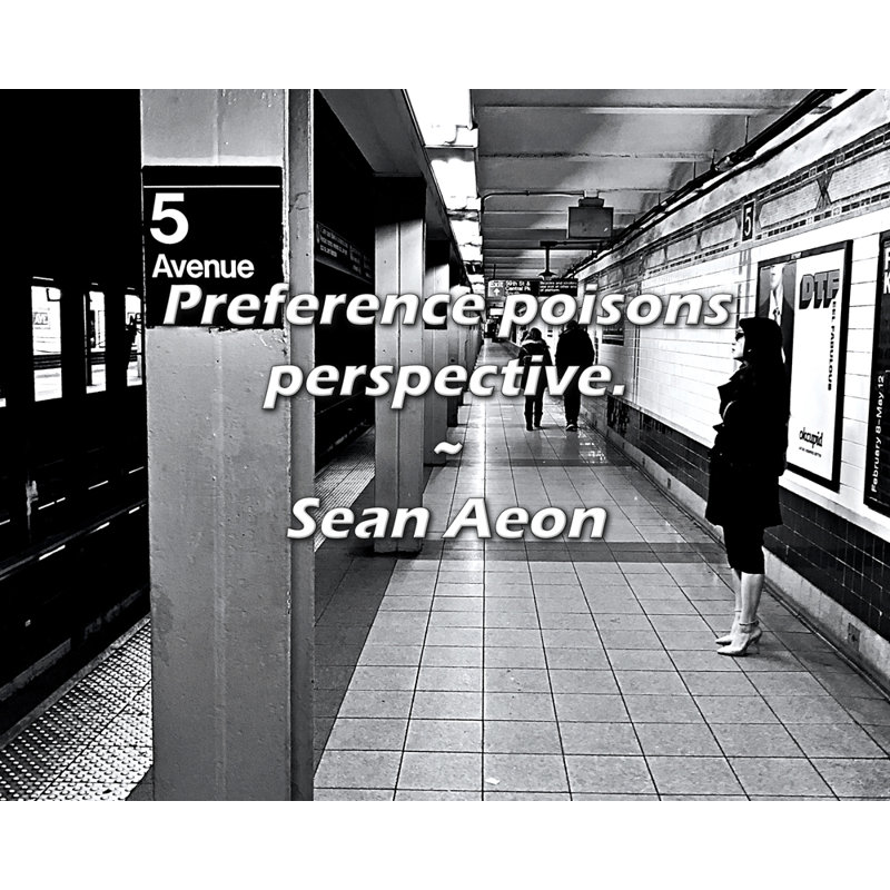 Citation de Sean Aeon: Perspectives sur les poisons préférés., H 26 po x l 32 po