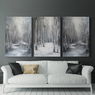 Lanscape Study Series X - Ensemble de toiles tendues avec châssis Premium - Prêt à être accroché