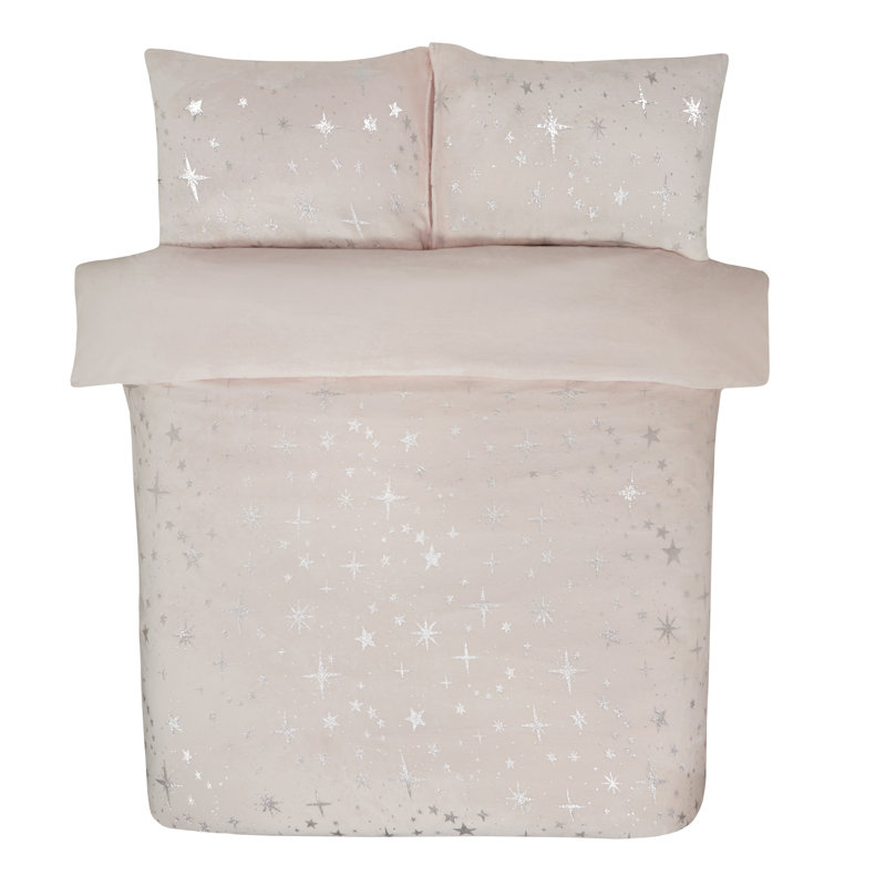 Kimberly Geometric Shapes Duvet Cover Set with Pillowcases, Double - 2 Standard Pillowcases, Blush