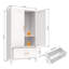 Garde-robe en acier blanc avec tablette réglable et tringle suspendue - 1 tiroir, l 31,5 po x P 17,72 po x H 60,16 po