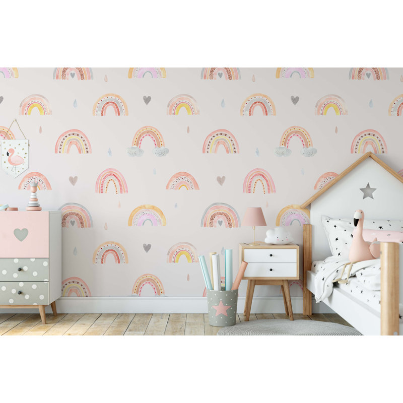 Papier peint aquarelle pour enfants, L 94,92 po x l 143 po