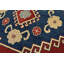 Tapis rouge en laine noué à la main de conception unique 8 pi 5 po x 11 pi 8 po Gabbie