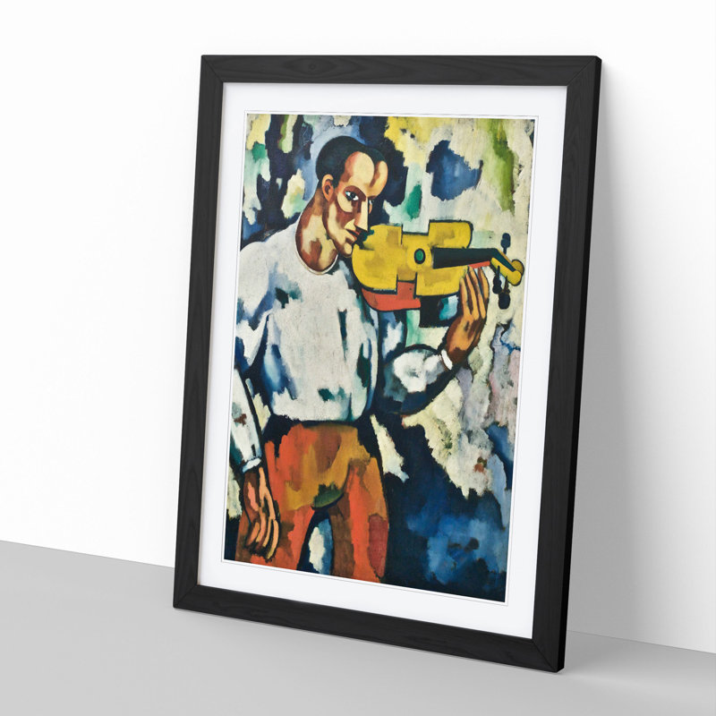Deaf Music by Amadeo De Souza-Cardoso - Picture Frame Graphic Art, 65cm H x 48cm W x 2cm D, Black Framed