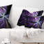 Coussin lombaire floral fractal scintillant