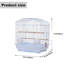 Travel Bird Cage 20.5×18.1×14.2in Portable Birdcage with Handle and Perches for Small Parrots Canaries Cockatiels Lovebirds Finches Budgies Conures