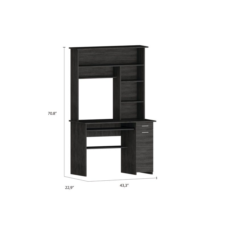 Jexton Computer Table, Grey Oak