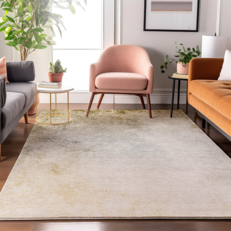Premium Machine Washable Cerrito AMF601 Taupe Round Rug