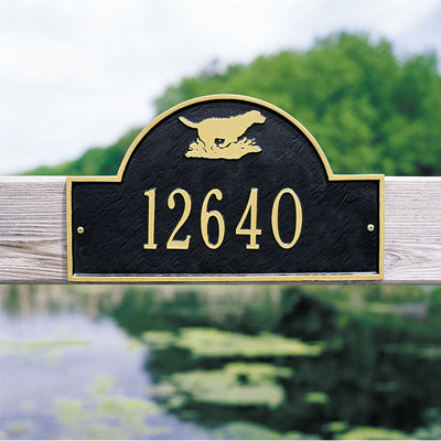 Plaque d'adresse murale 1 ligne Retriever