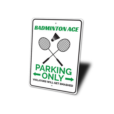 Enseigne en aluminium Badminton
