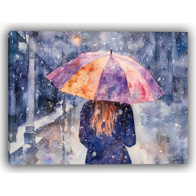 Art mural sur toile Twilight Snowfall, H 16 po x l 24 po