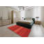 Tapis rayé orange en laine-841434798