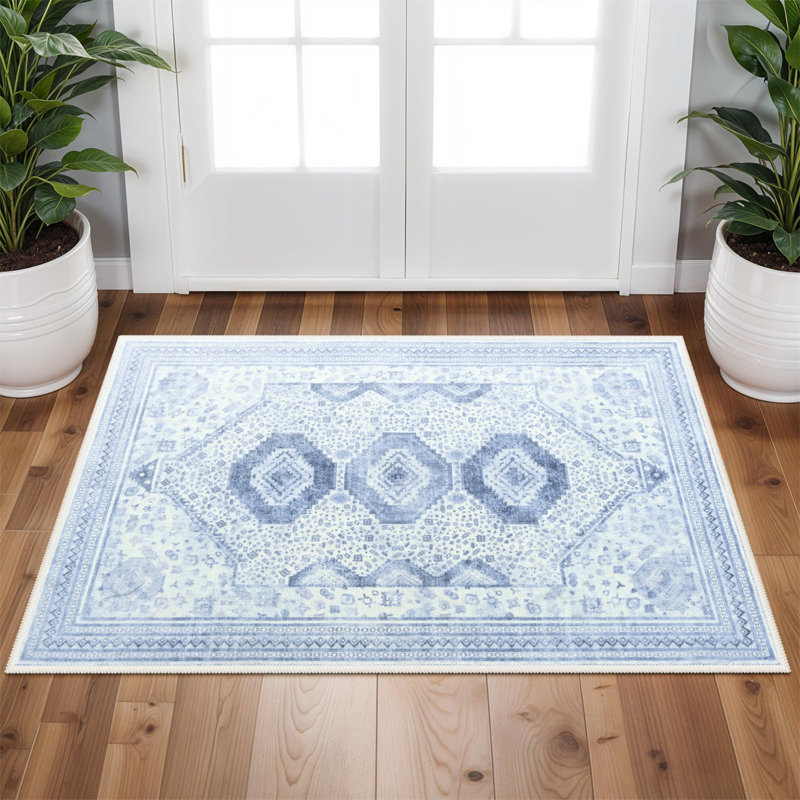 Straub Large Moroccan Rugs Geometric Living Room Rug Washable Bedroom Rug Non-Slip Colorful Vintage Accent Floor Carpet For Home Decor