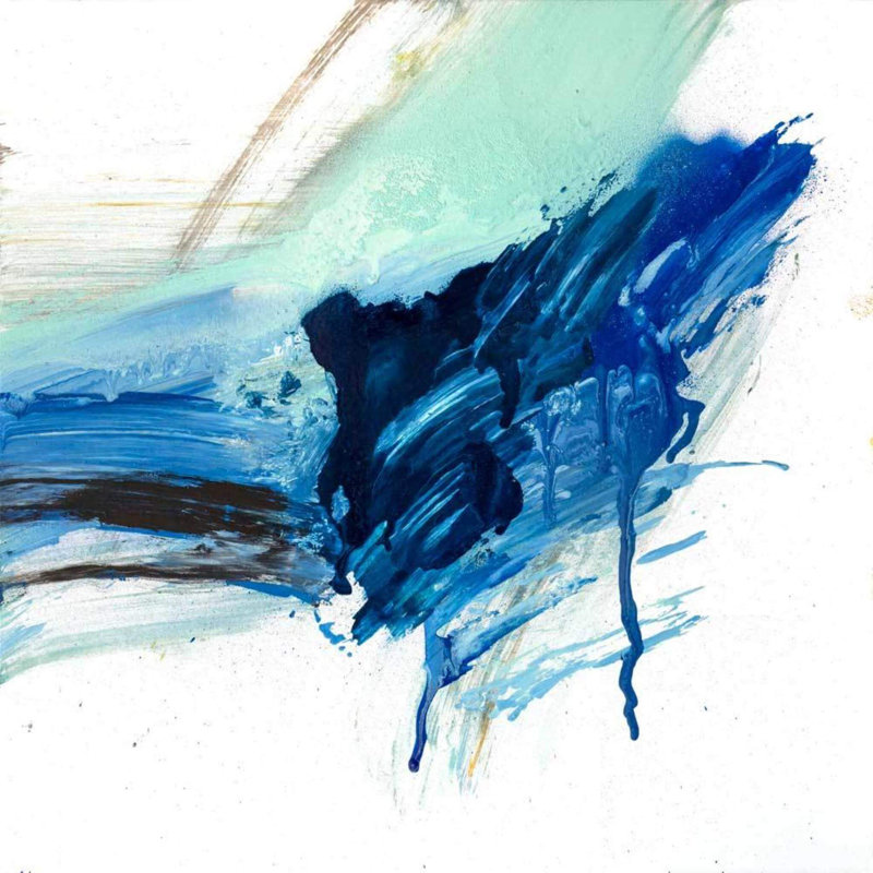 Stalagmite On Giclee Canvas Hand Embellished Art, 20" H x 20" W x 1" D, Wrapped Canvas