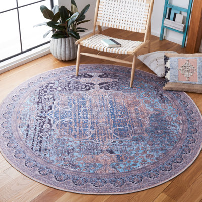 Tapis d'intérieur ivoire / bleu clair Hallel