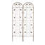 Ensemble de 2 treillis de jardin en métal 86,7 "x 19,7" antirouille pour plantes grimpantes Support de fleurs extérieur brun-131095230-131095232