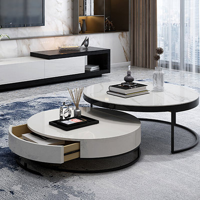 Multi-functional creative premium round tea table