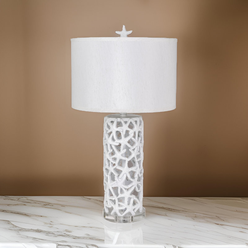 Darla - 30" Poly Star Table Lamp - White Finish