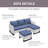 Naresa 74'' Wide Rectangle Wicker Patio Sofa with Cushions-23281783-23281779