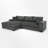 111.48" Wide L-Shape Upholstered Sectional-868888680