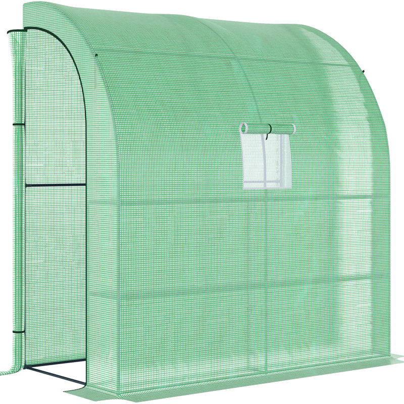 7' X 3' Plant Greenhouse, Pe Cover And 3 Wire Shelves, Galvanized Steel Frame, Walk-in Style For Practical Management With Easy Entry