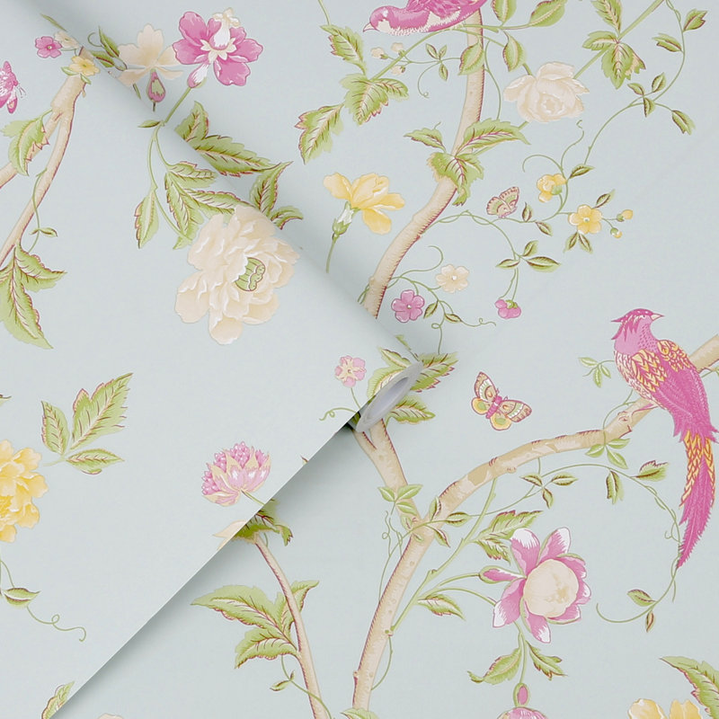 Laura Ashley Summer Palace Wallpaper Roll, Duck Egg
