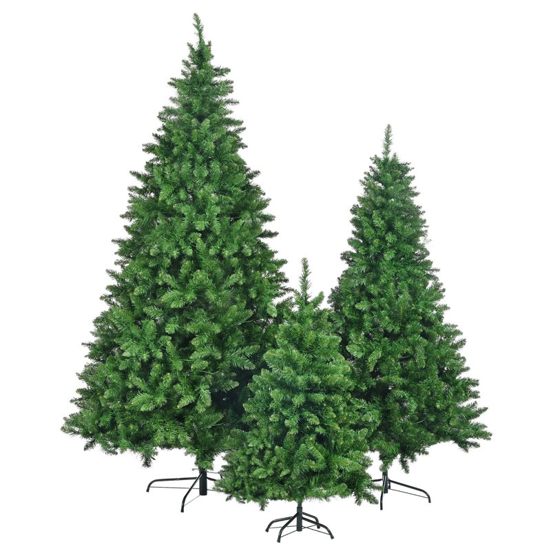 Arbre de Noël artificiel régulier (double) avec aiguilles vertes