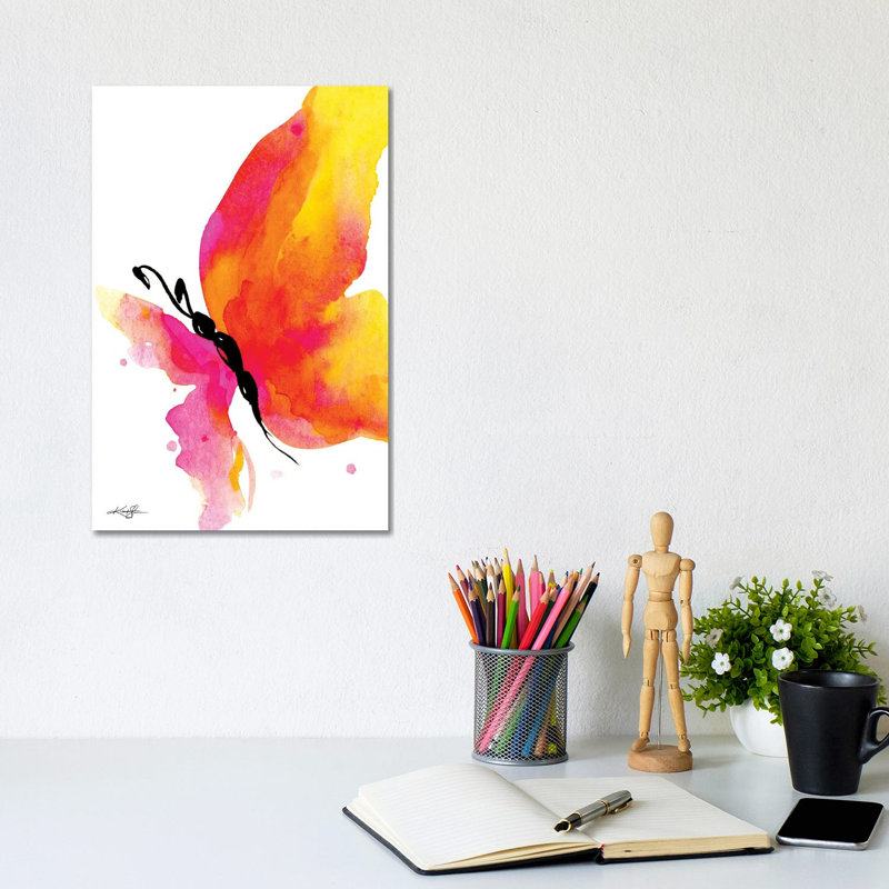 Butterfly by Kathy Morton Stanion - Wrapped Canvas Gallery-Wrapped Canvas Giclée, 20.32 cm H x 30.48 cm W
