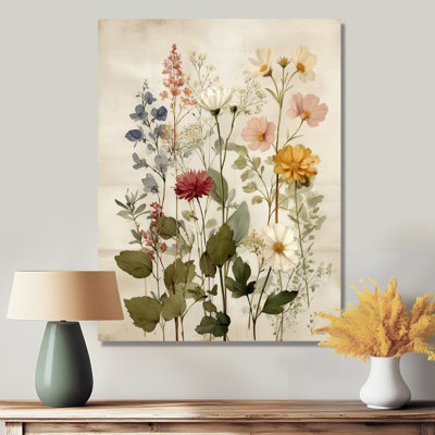 Art rétro sur toile, fleurs sauvages