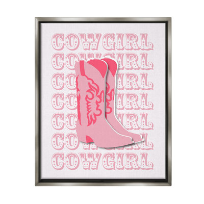 «Pastel Cowgirl bottes Floater Frame» par Corrine Rose Design sur