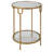 Quanda Mirrored Glass Top End Table
