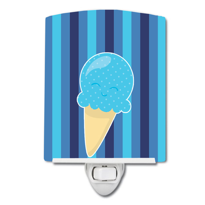 Lumière de nuit en céramique glace, Bleu