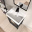 Meuble-lavabo simple 20,3 po avec plateau en céramique