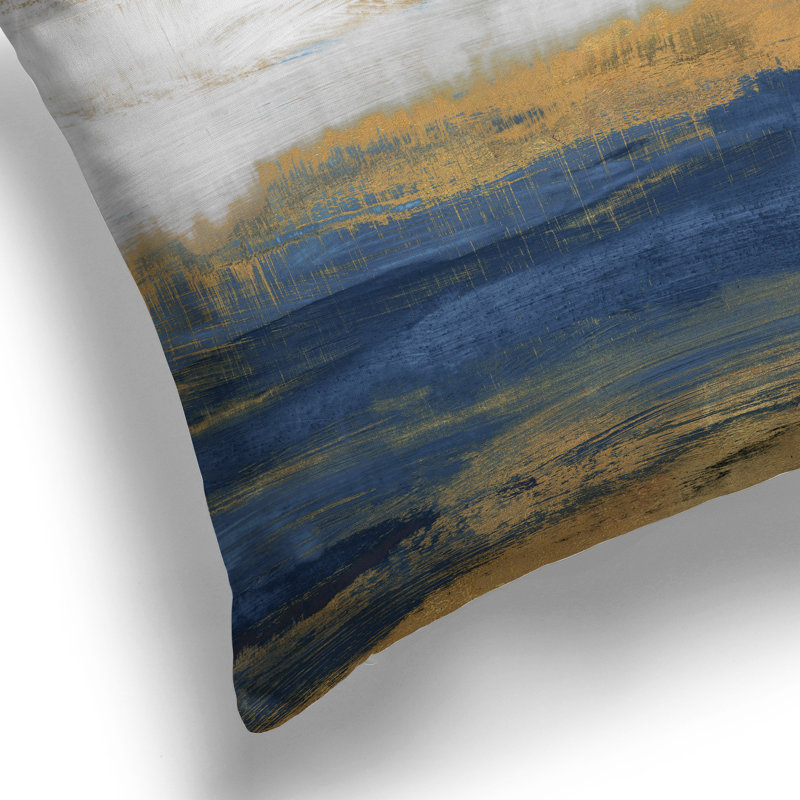 Coussin d'intérieur abstrait Deep Shades Of Blue