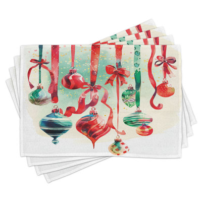 Ensemble de 8 napperons de Noël East Urban Home