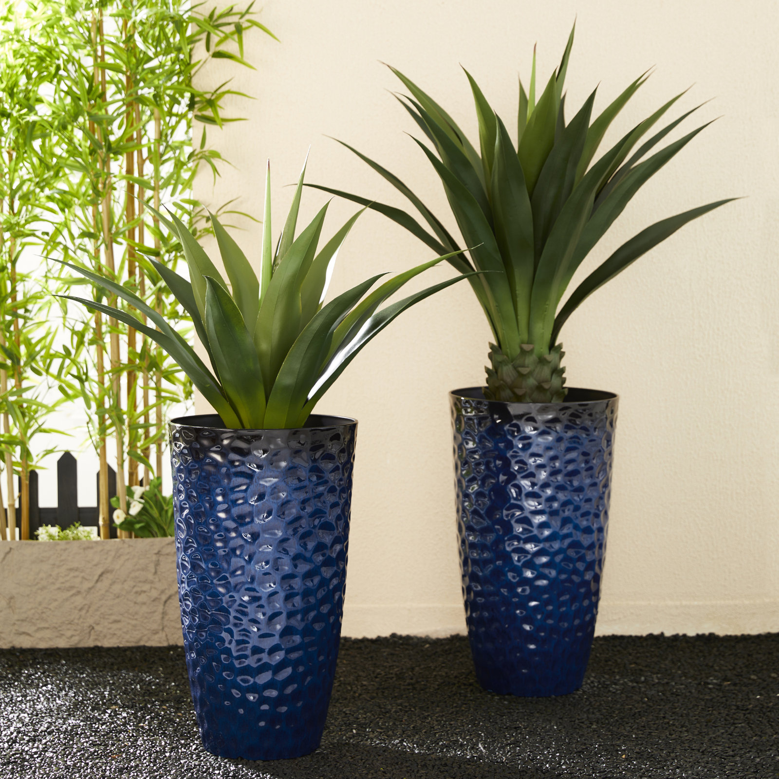 Pot Planter, Cobalt Blue, 23.75" H x 13.75" W x 13.75" D