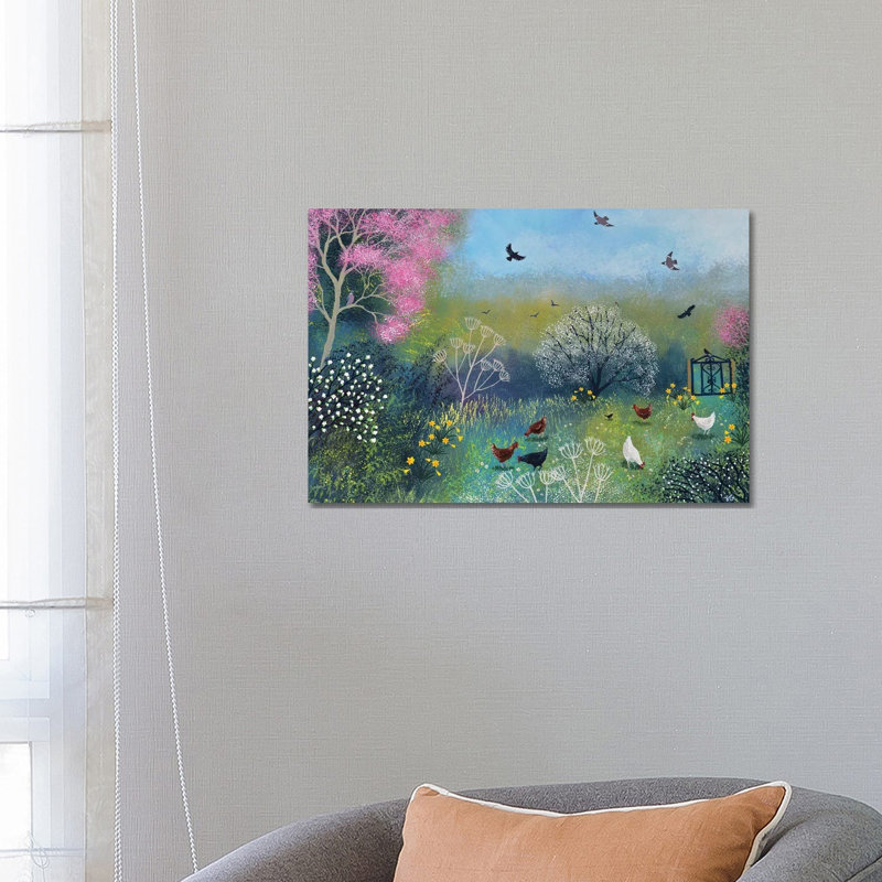 Spring Chorus by Jo Grundy - Wrapped Canvas Painting, 66.04 cm H x 45.72 cm W x 1.91 cm D