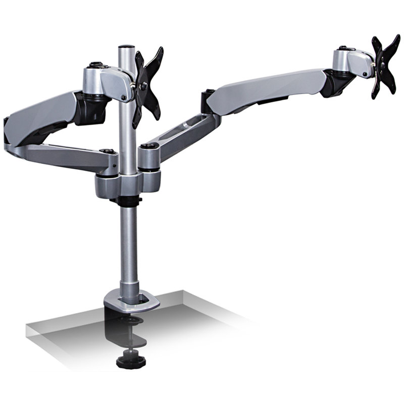 Mount-It Expandable 2 Monitor Computer Desk Mount Spring Arm Quick Release Fits 13" to 27" Screens