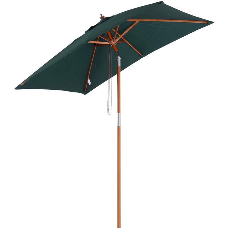 Cyr 2m x 1.5m Garden Parasol Umbrella, Green