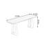Bureau rectangulaire long en acier au carbone et bois de frêne noir-2138045396