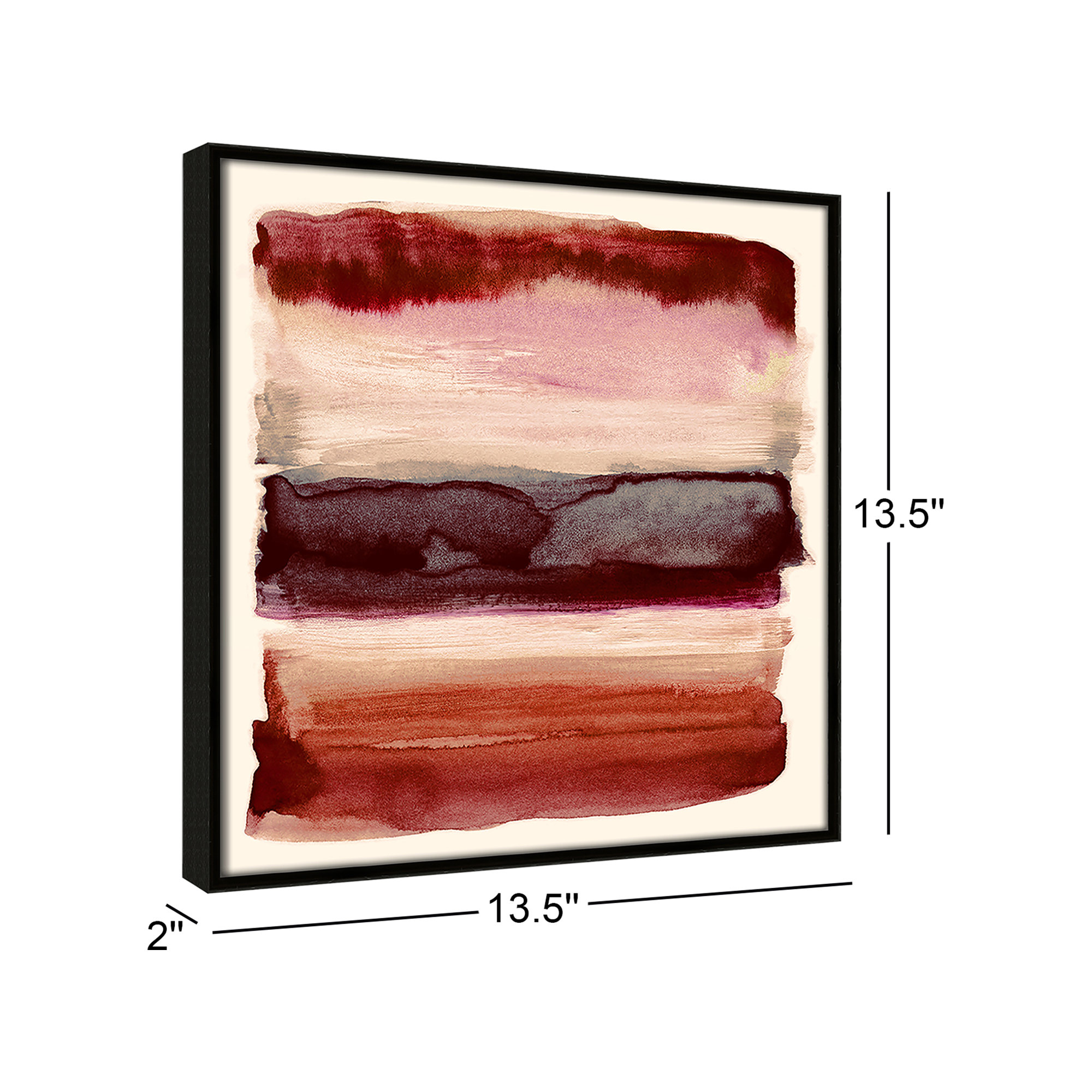 Burgundy Sky II Print by Nan, 13.5" H x 13.5" W, Espresso