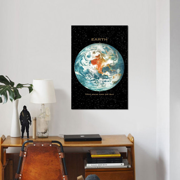 «Earth II» par Terry Fan - impression sur toile tendue, H 18 po x l 12 po x P 1,5 po, Toile tendue, Pas de tapis