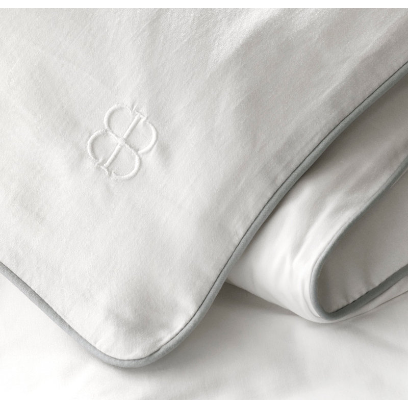 Signature Embellished Duvet Set, Full;Queen, White;Shore