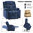 EONIX Dual Motor Lay Flat Power Lift Recliner Chair for Elderly, Electric Recliner Lift Chair for Adults with Cup Holders, 400lbs Heavy Duty Power Lift Sofa with Heat and Massage, Navy Blue-118766150
