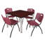 Plateau de table Kee Square, 4 chaises empilables-1077686480-1077686486-1077686511