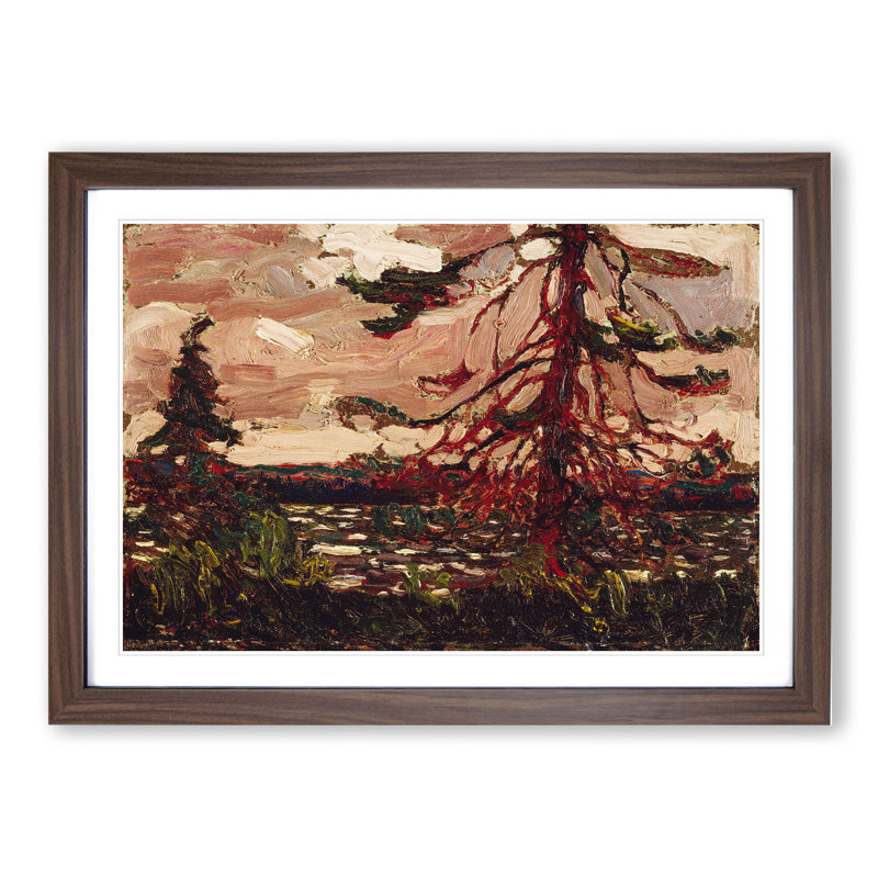 Ragged Pine by Tom Thomson - Framed Print, 27cm H x 36cm W x 2cm D, Walnut Framed