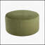 Repose-pieds rond luxueux en velours, vert olive, polyvalent pour les sièges et la décoration, parfait pour les intérieurs modernes et élégants